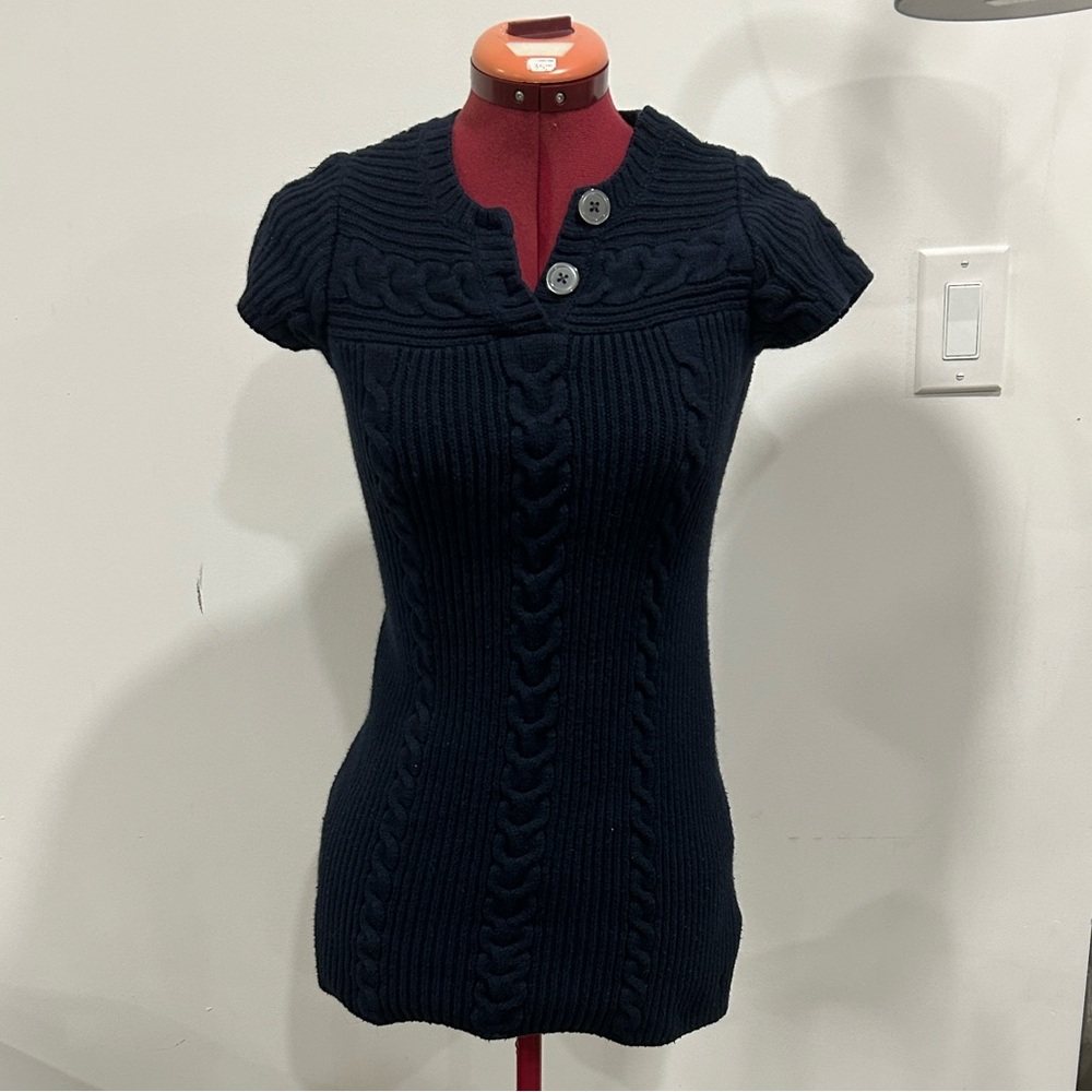 Tommy Hilfiger Dark Blue V-Neck Sweater